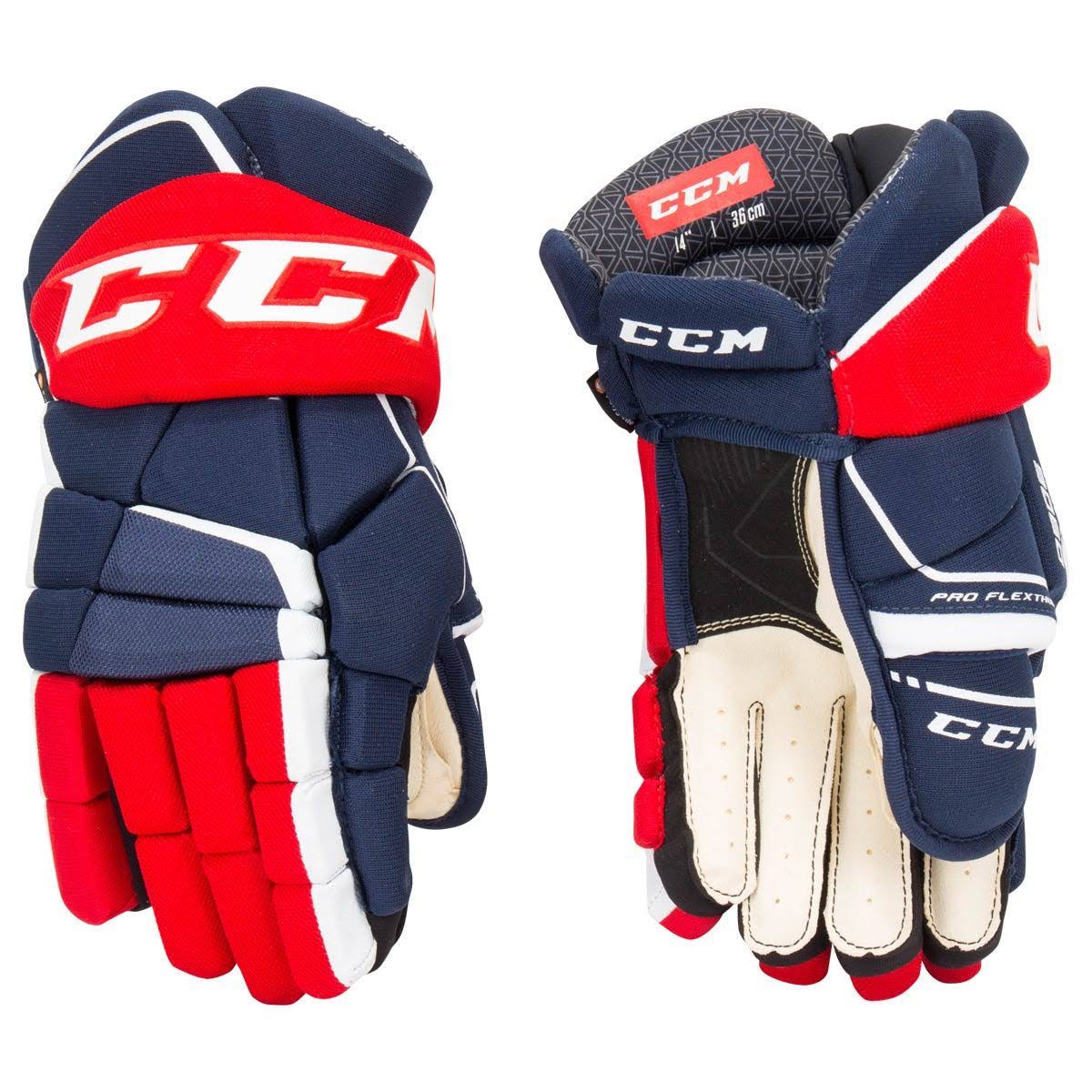 CCM Tacks 9060 Senior Hockey Gloves Black/Orange / 15