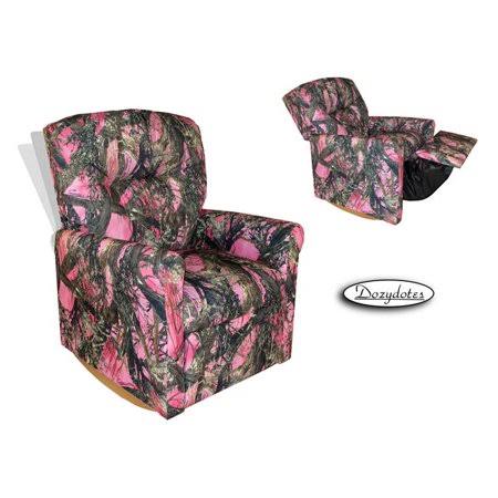 Dozydotes 11825 Contemporary Camouflage Pink with True Timber Fabric Rocker Recliner