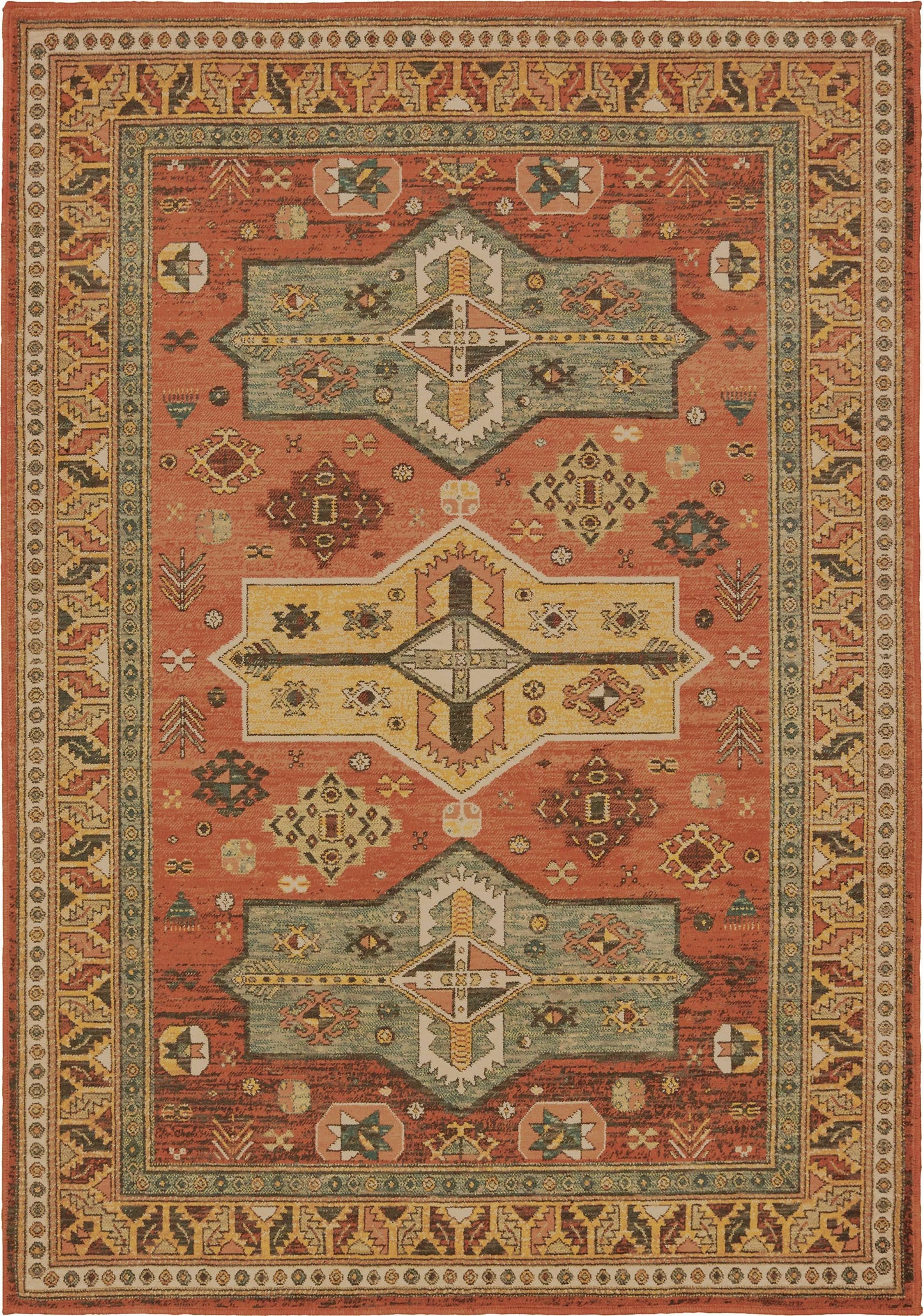 Oriental Weavers Toscana 9571A Orange/ Gold Area Rug 310