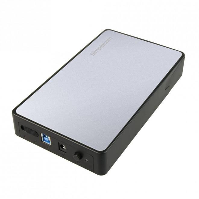 SIMPLECOM SE325 Tool Free 3.5& SATA HDD to USB 3.0 Hard Drive Enclosure - Silver Enclosure 24939