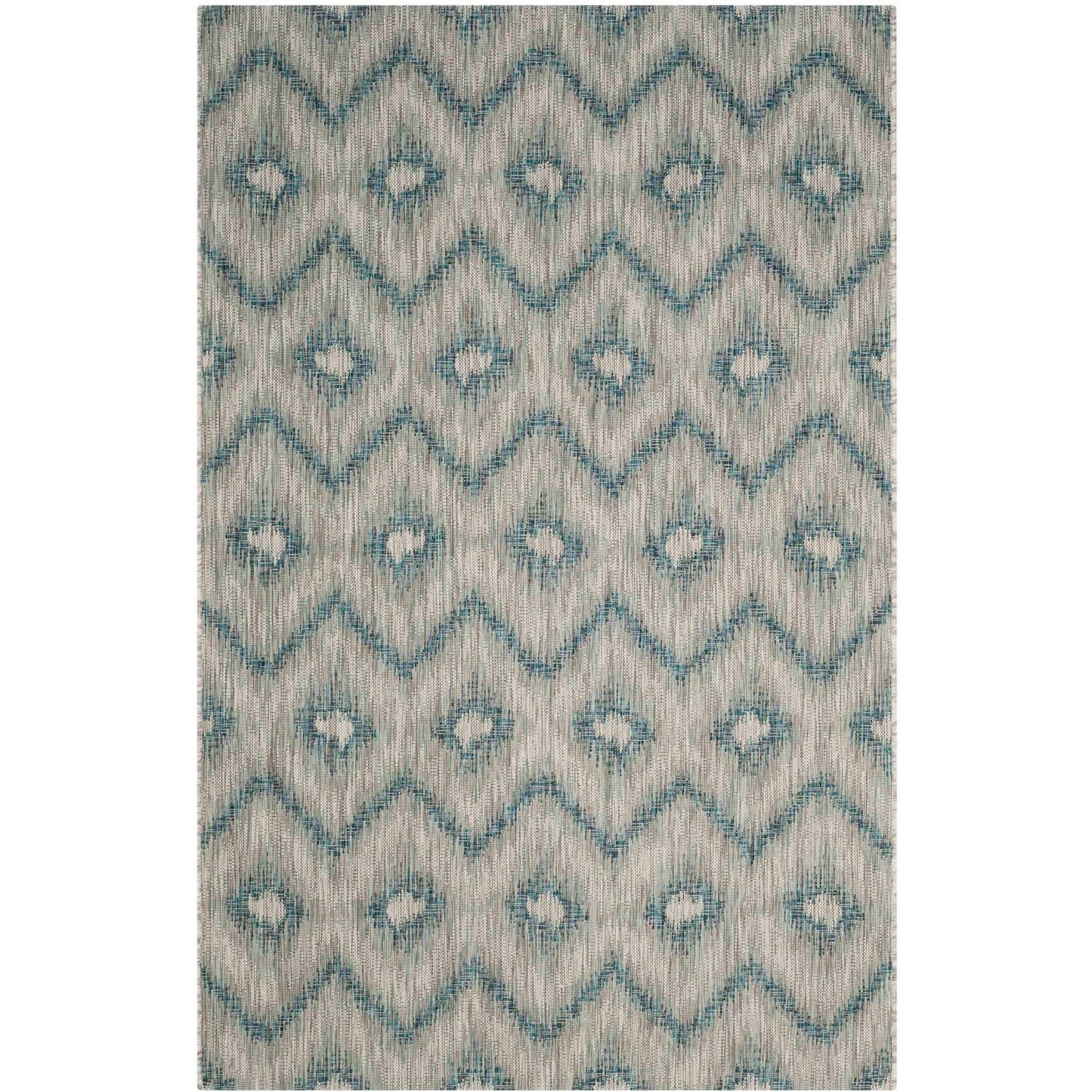 Safavieh Courtyard Grey Indoor Outdoor Rug - 53