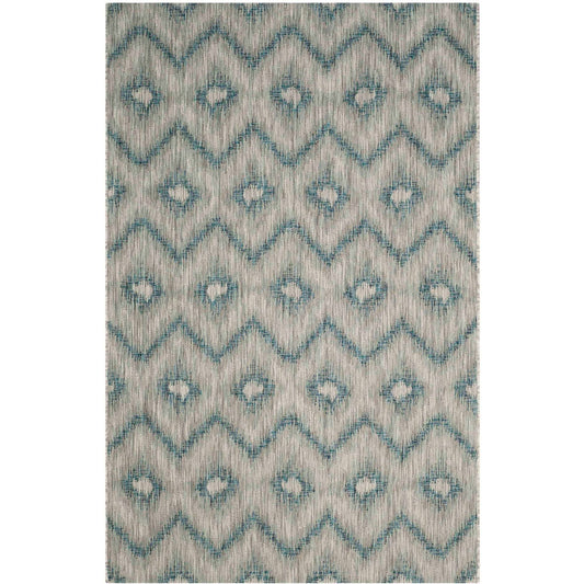 Safavieh Courtyard Grey Indoor Outdoor Rug - 53