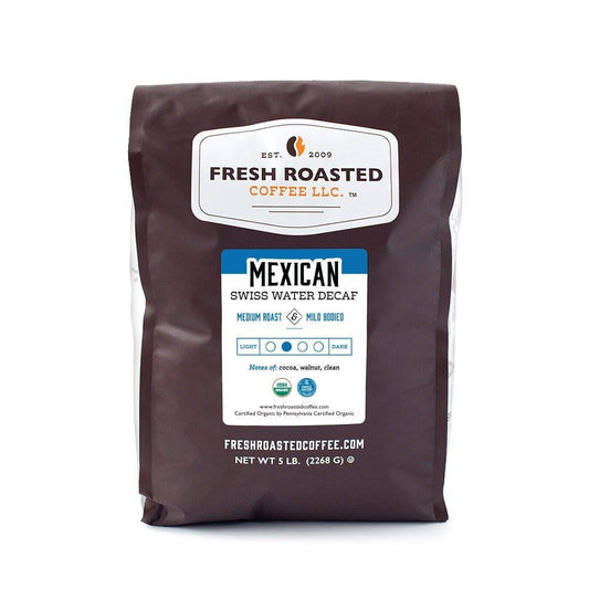 Organic Mexican Swiss Water Decaf Coffee, 5 lb Bag / Drip Grind