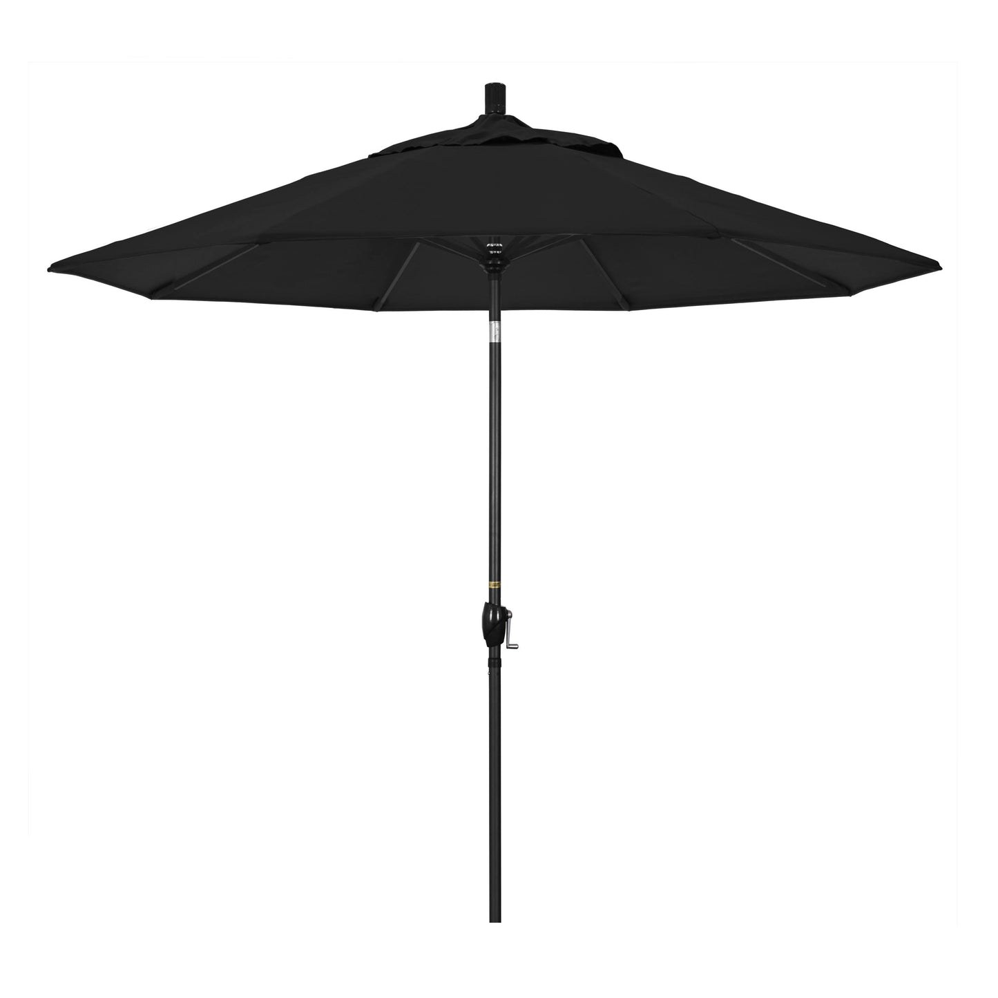 California Umbrella 9 ft. Aluminum Push Button Tilt Sunbrella Market Umbrella, Size Black