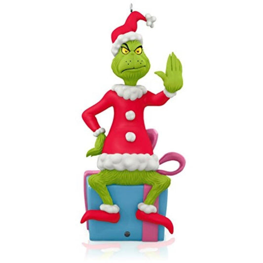 Dr. Seuss - How The Grinch Stole Christmas Grinch Peekbuster Ornament 2015 Hallmark