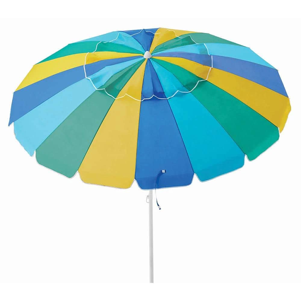 Caribbean Joe 8ft. Beach Umbrella with UV, Solid Combo