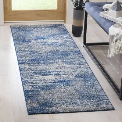 Baldwin Park Navy/Ivory Area Rug Trent Austin Design Rug Size  Runner 22