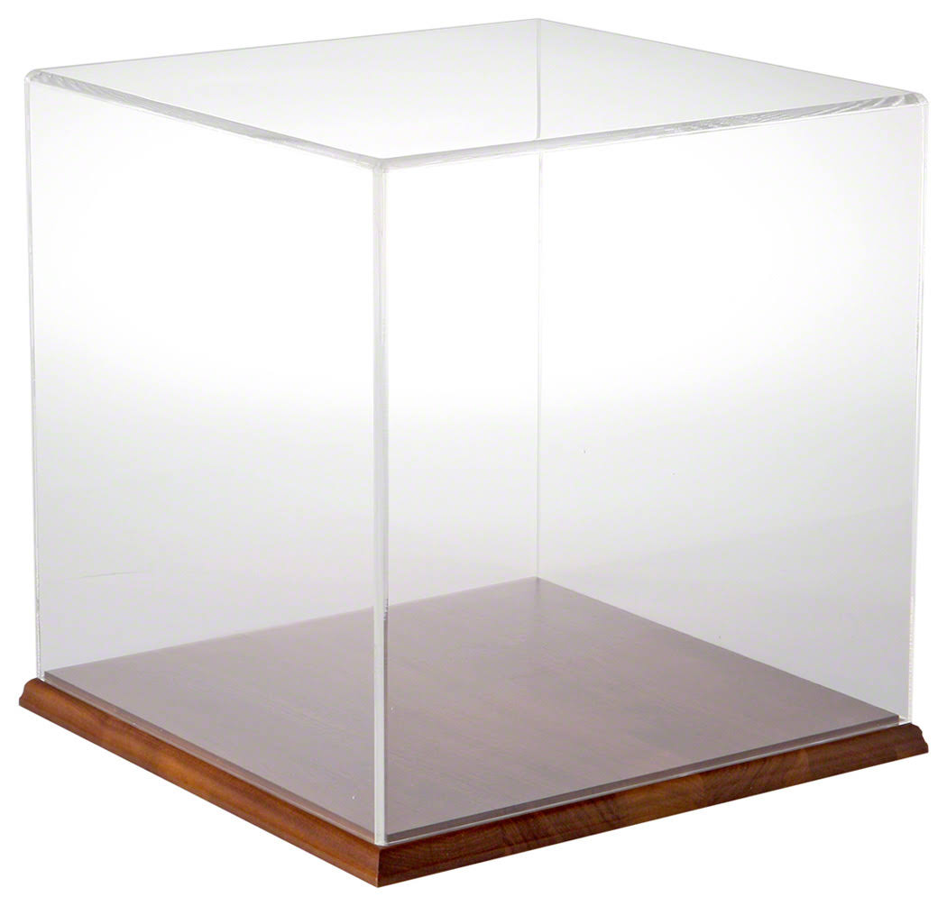 Plymor Clear Acrylic Display Case with Hardwood Base, 12