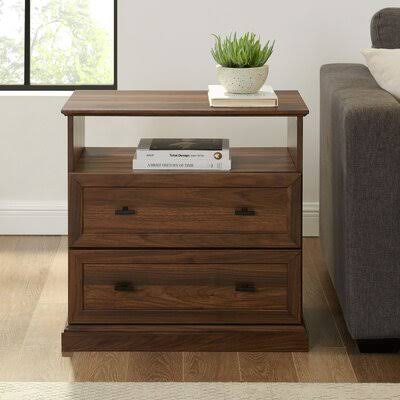 Watford 2 - Drawer Nightstand Loon Peak Color Dark Walnut