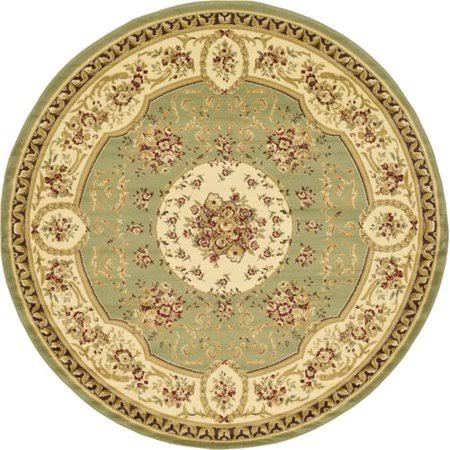 Charlton Home Oskar Green Area Rug, Size: Round 8