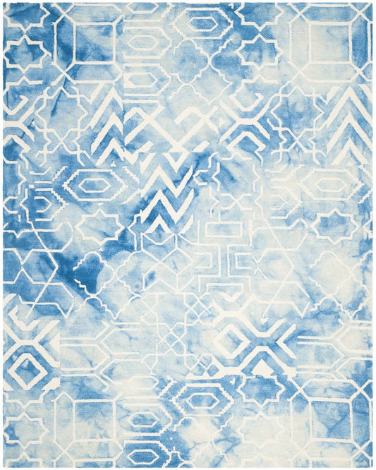 Safavieh 8 x 10 Dip Dye DDY678G Blue / Ivory Rug