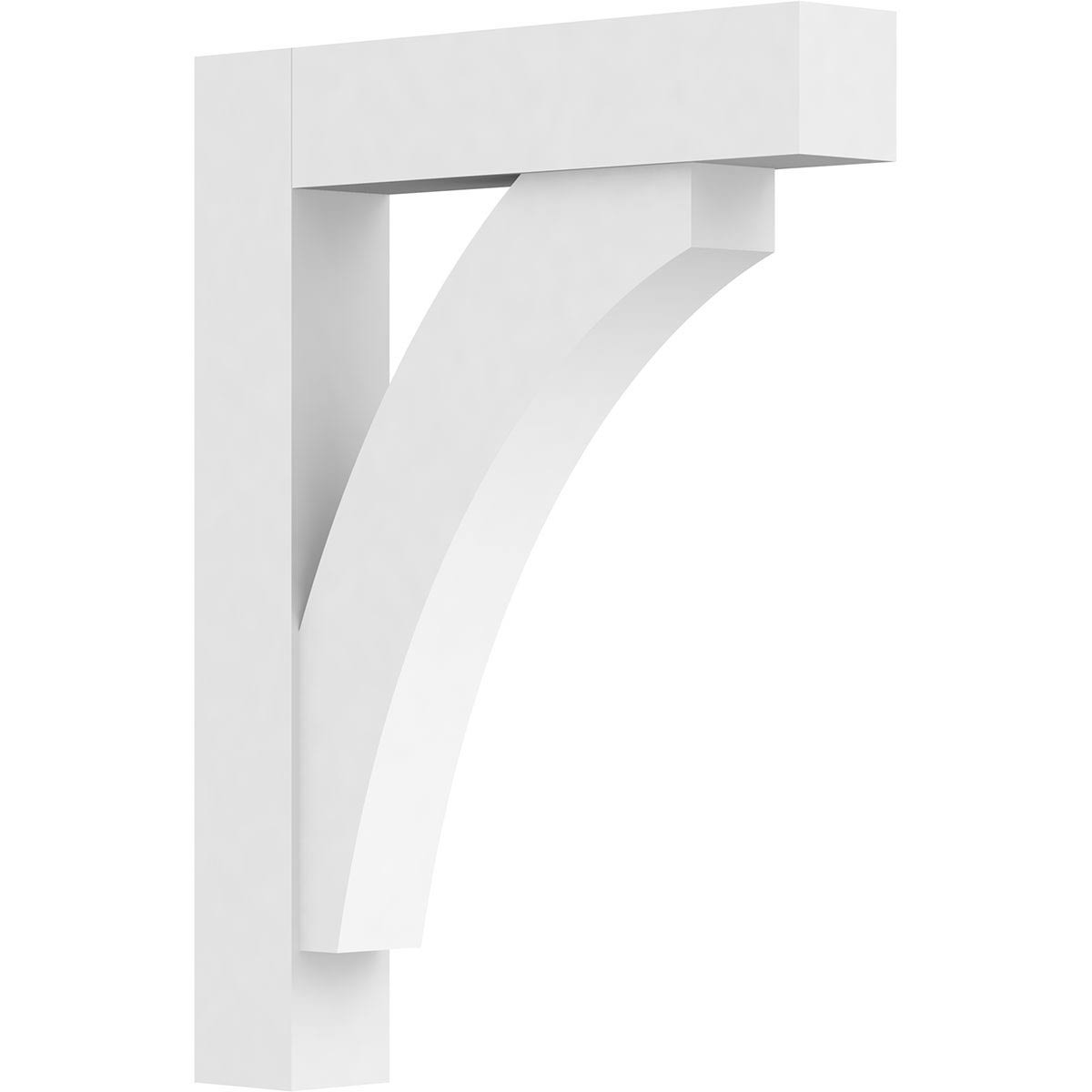 Ekena Millwork BKTP03X20X26THR05 Standard Thorton Architectural Grade PVC Bracket with Block Ends - 3 x 20 x 26 in.