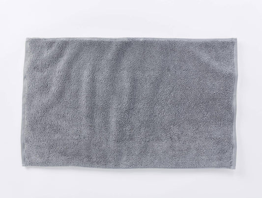 Coyuchi Cloud Loom Organic Bath Mat - Steel Blue