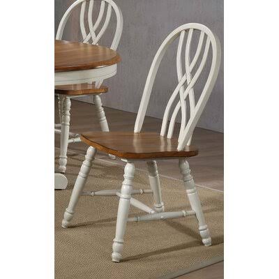 Eci Furniture Rustic Oak Solid Wood Dining Chair (Set of 2)