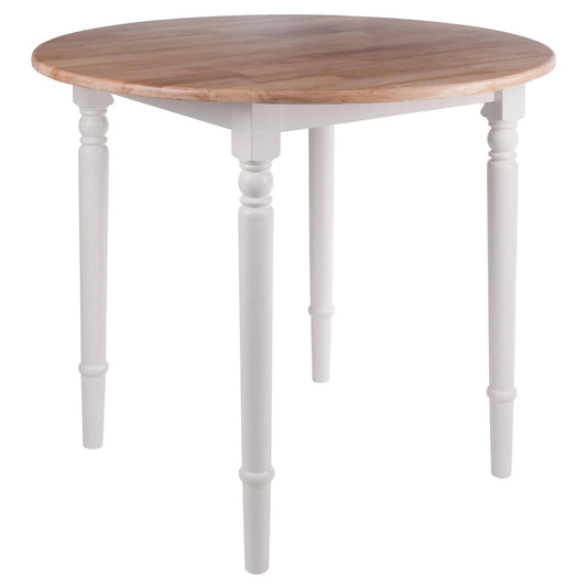 Sorella Round Drop Leaf Table, Natural White