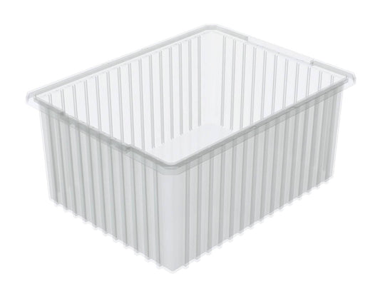 Akro-Mils 33220SCLAR Divider Box, 22-3/8 x 17-3/8 x 10in, Clear