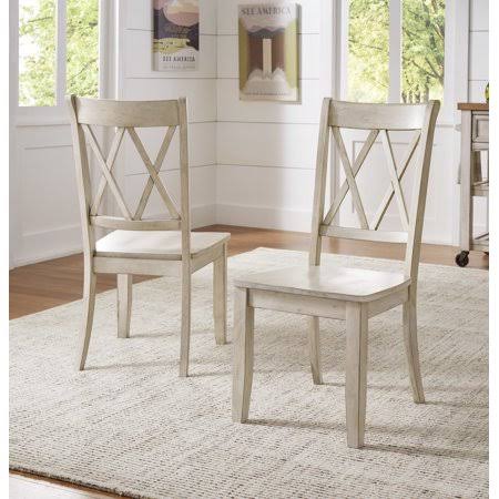 Weston Home Dining Chair, Set of 2, Antique White