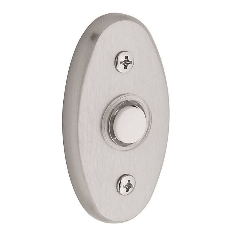 Baldwin 4858.003 Oval Doorbell Button, Lifetime Polished Brass