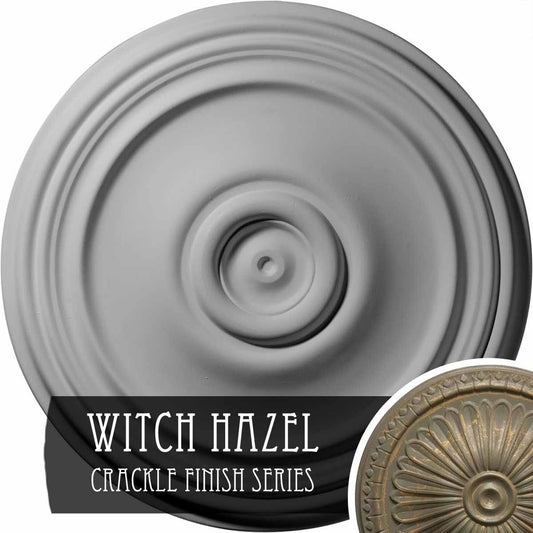 21x22OD x 1 1/4x22P Reece Ceiling Medallion (Fits Canopies Up to 6 3/4x22), Hand-Painted Witch Hazel Crackle