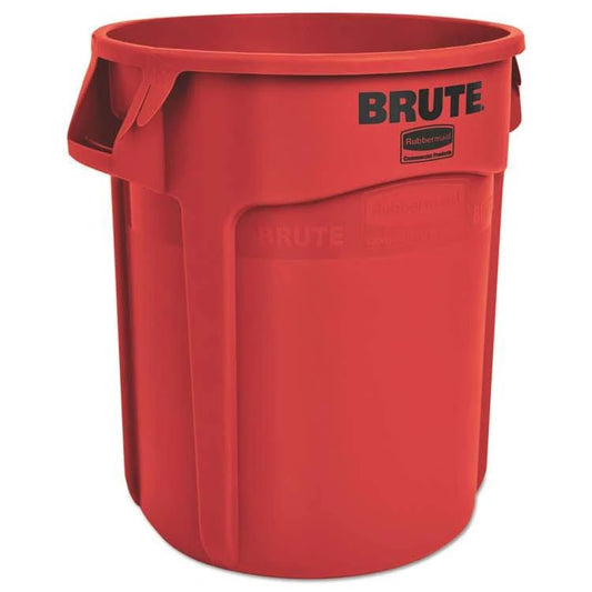 Rubbermaid Commercial Round Brute Container Plastic 20 Gal Red 6/Carton 2620REDCT