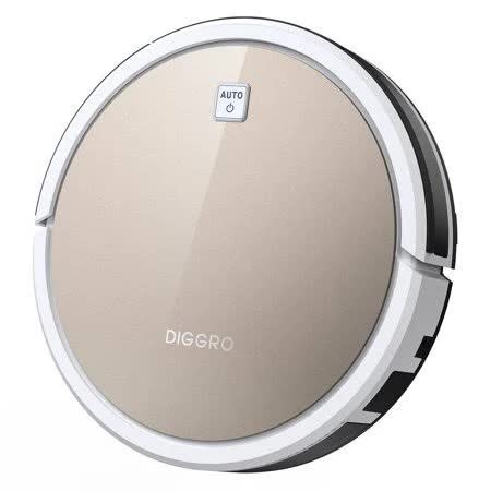 Robot Vacuum, Diggro D600 Sweeping Vacuum Machine, Remote Control Automatic Recharge, with 1600pa Strong Suction for Home, Size: