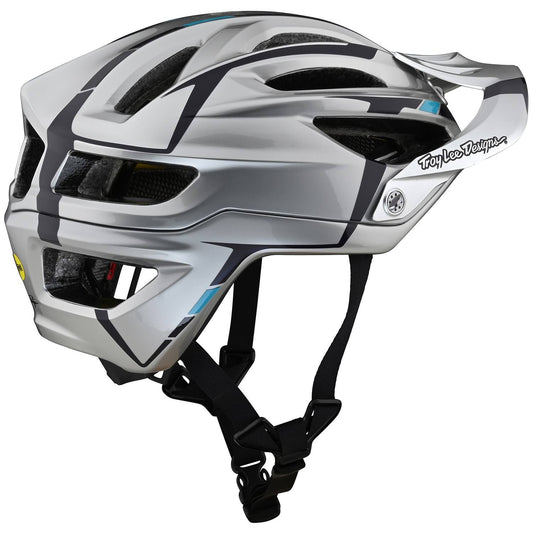 Troy Lee Designs A2 MIPS Helmet - Sliver Silver / Burgundy XL/2X