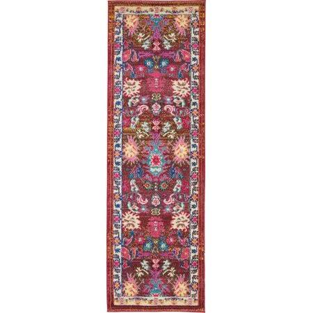 Bungalow Rose Iris Pink Area Rug, Size: Rectangle 2&2 inch x 6&7 inch