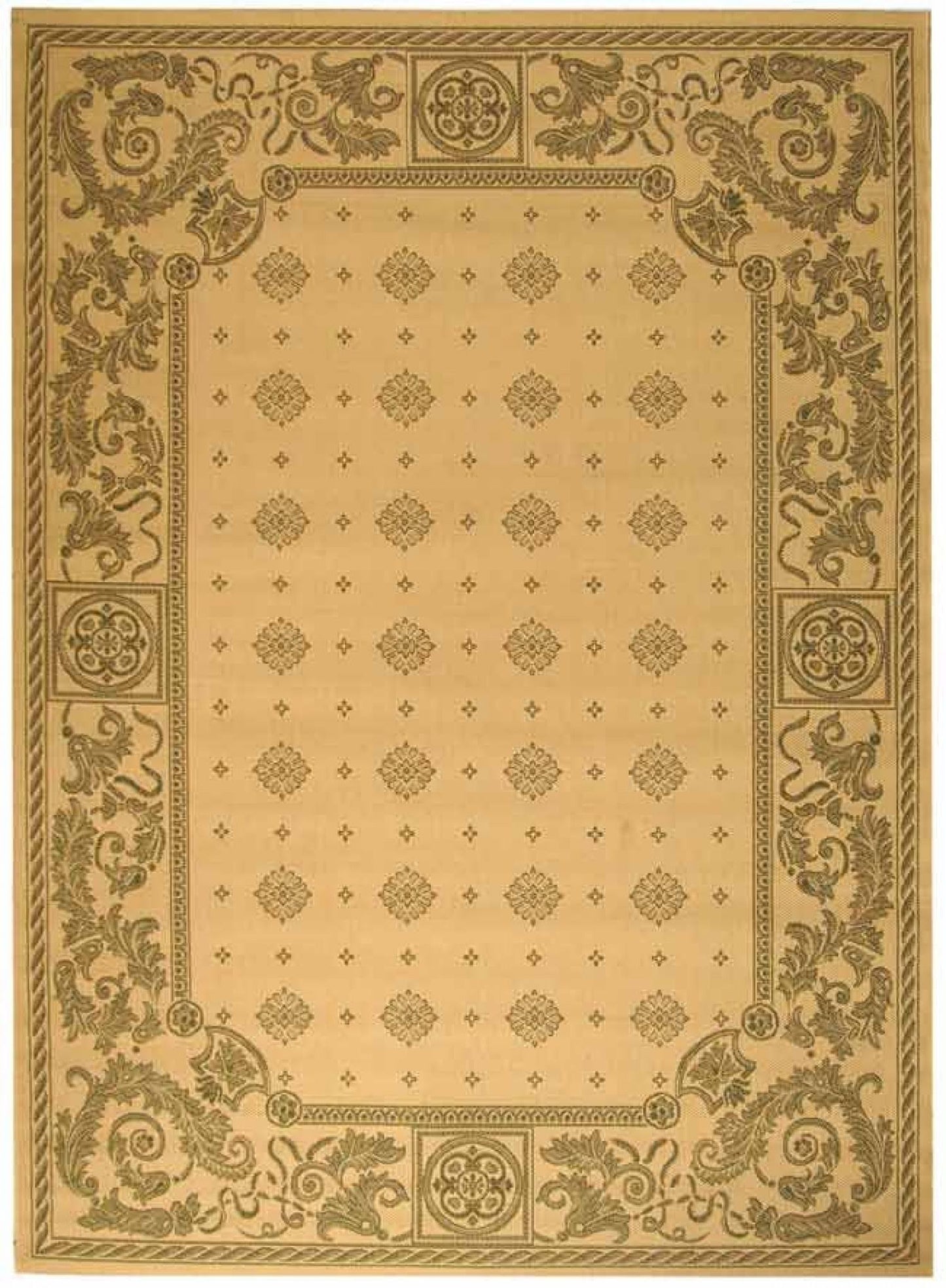 Safavieh Courtyard Area Rug CY1356 Natural / Olive, 6 7