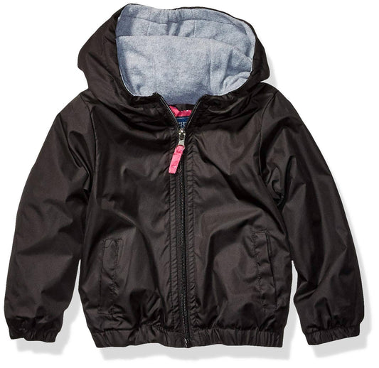 Cherokee Girls Fleece Windbreaker in Black - Size: 4