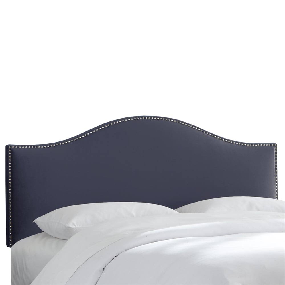 Skyline Furniture Premier Nail Button Headboard, California King / Premier Lazuli Blue