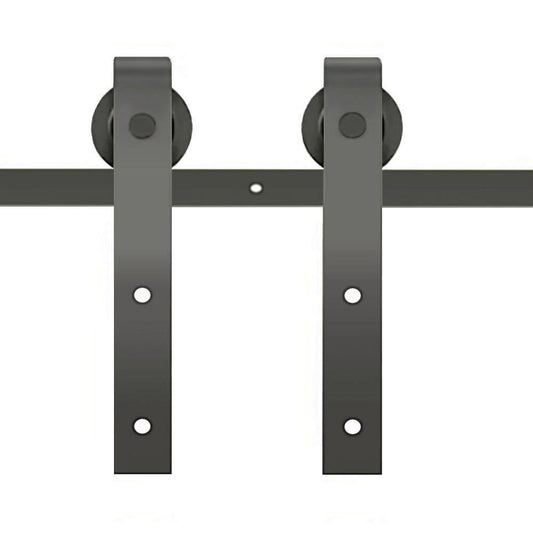 Barn Door Hardware Black 36 in. for 18 in. Doors DBAH2B18