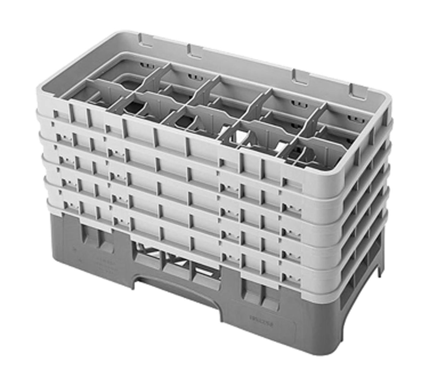 Cambro (10HS958416) Cranberry 10 Compartment Half Size Camrack Glass Rack w/ 5 Extenders