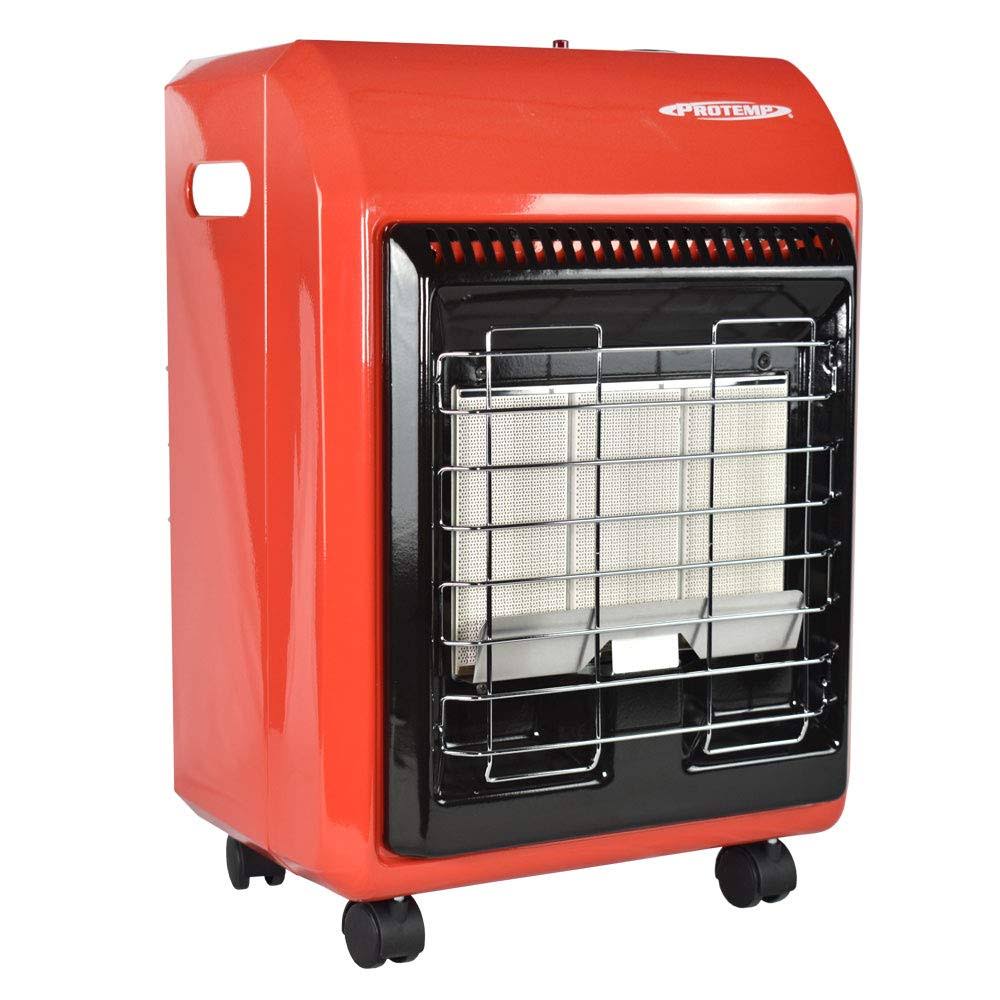 Protemp 18,000 BTU Radiant Propane Cabinet Space Heater, Red