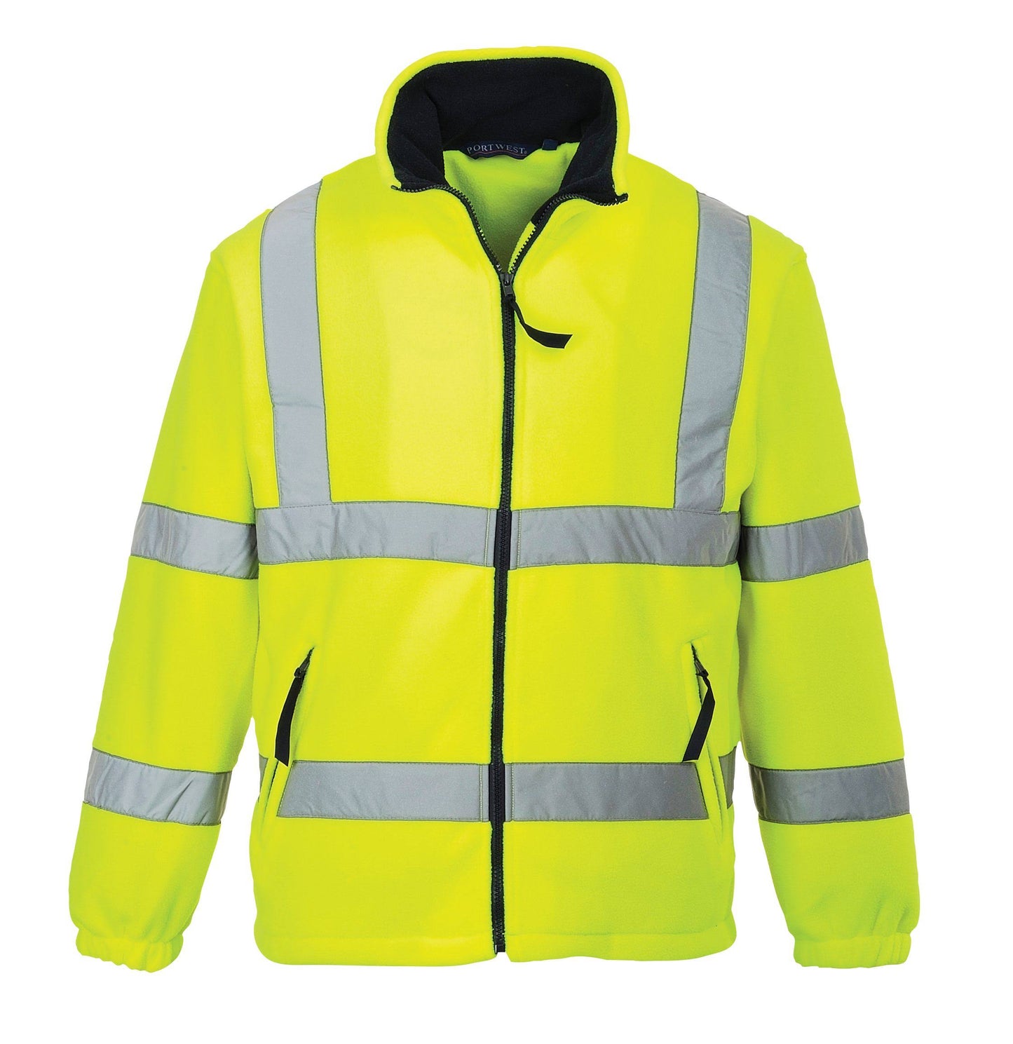 Portwest Workwear Mens Hi-Vis Mesh Lined Fleece Yellow 5XL