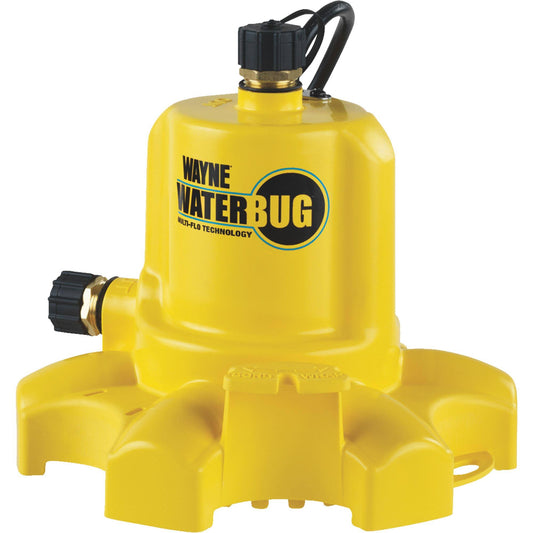 Wayne Waterbug 1/6 HP 1350 GPH Thermoplastic Switchless AC Utility Pump WWB