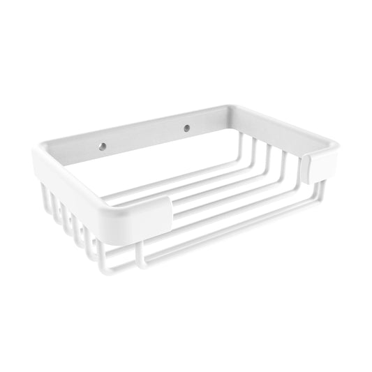 Allied Brass BSK-30SR-WHM Rectangular Soap Basket Matte White