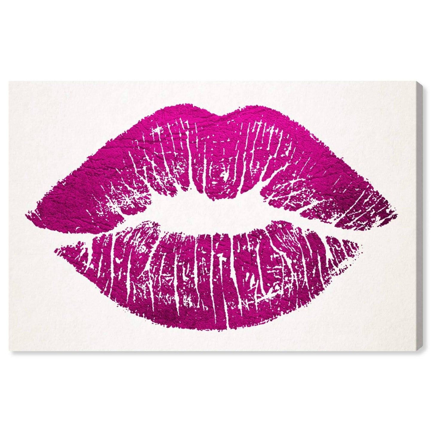 Oliver Gal Solid Kiss Pink Canvas Art