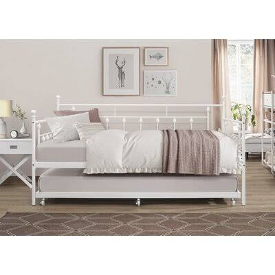 Alayna Twin Daybed with Trundle Andover Mills Color: White