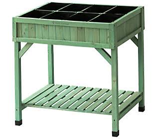 VegTrug Cedar Herb Garden Planter with Shelfand Pockets ,Sage Green