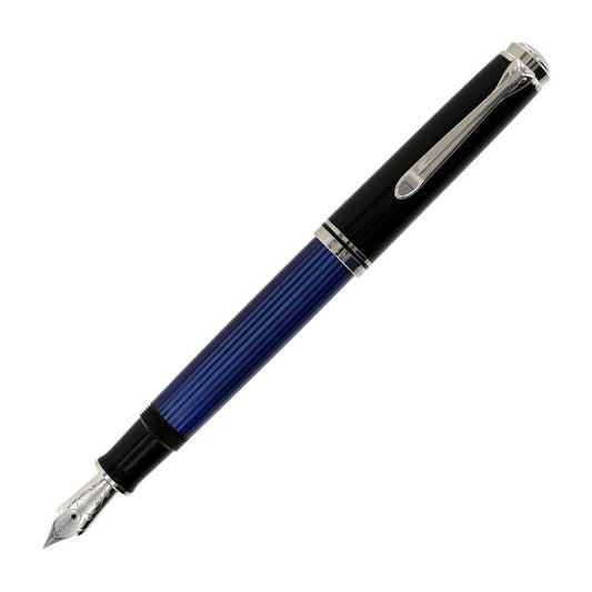 Pelikan Souveran M805 Fountain Pen, Black/Blue, Medium (933630)