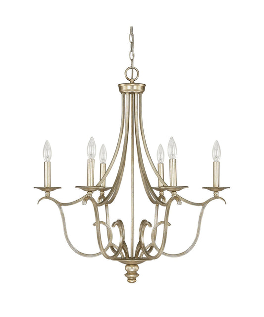 Capital Lighting 4726WG-000 - Bailey 6 Light Chandelier, Winter Gold