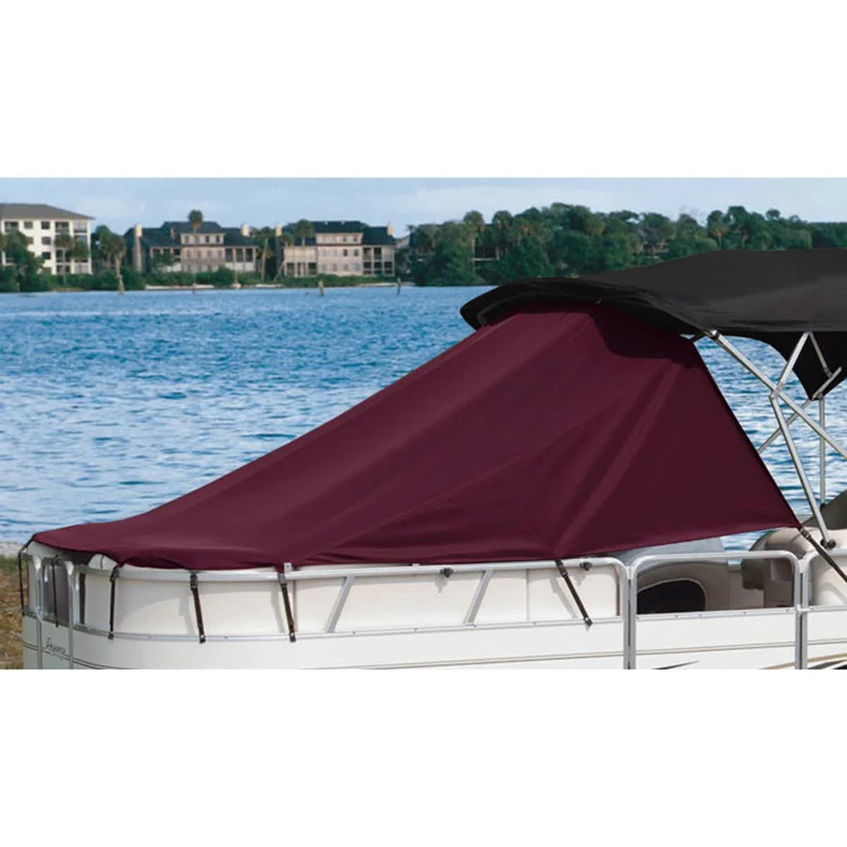 Taylor Made Pontoon Playpen Shade for 18& for 20& Boats Cranberry