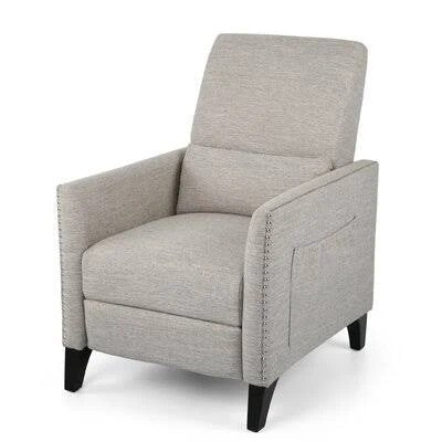 Aarhus Manual Recliner Red Barrel Studio Upholstery Color: Light Gray