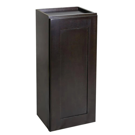 Design House Ready to Assemble 9x30x12 in. Brookings Shaker Style 1-Door Wall Cabinet in Espresso, Size: 9 Large x 12 W x 30 H