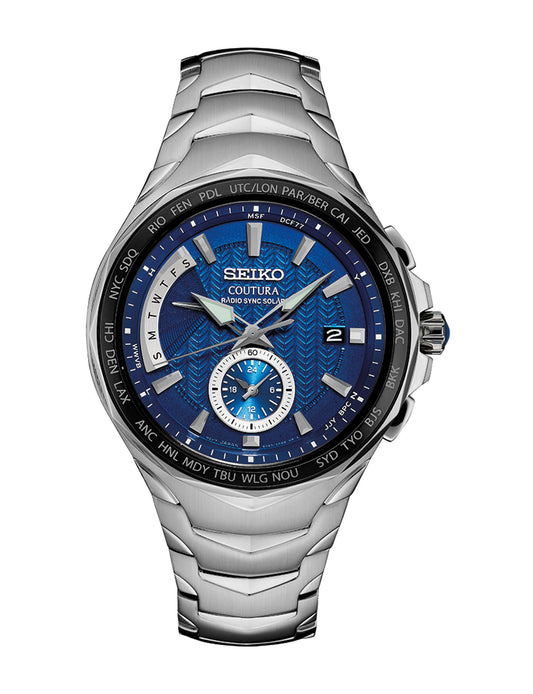 Seiko Men\x27s Coutura Radio Sync Solar Watch - SSG019