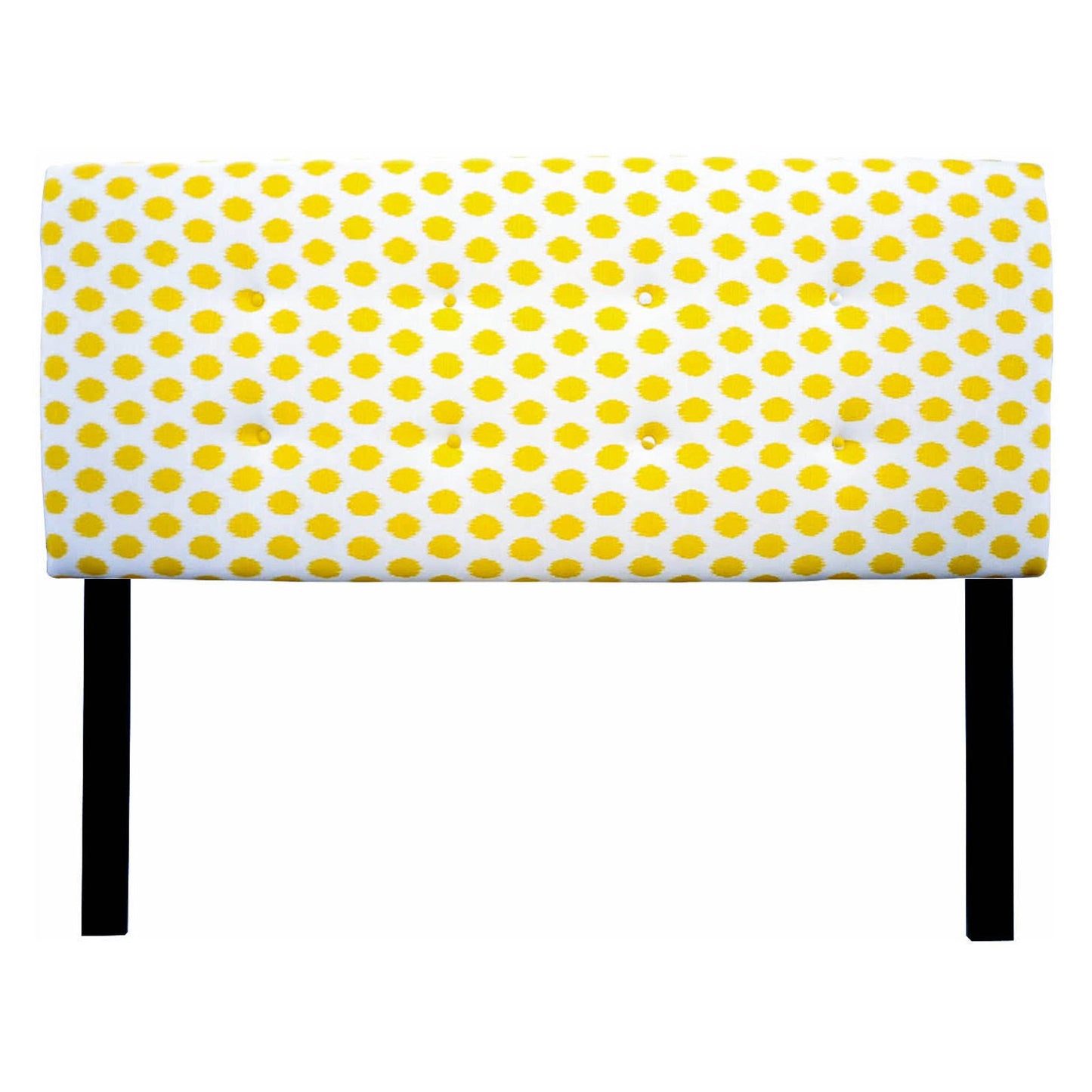 Sole Designs Ali Jojo Upholstered Panel Headboard Size Queen, Upholstery Yellow