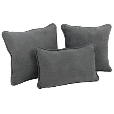 Darby Home Co Galbraith 3 Piece Twill Throw Pillow Set - Color: Gray