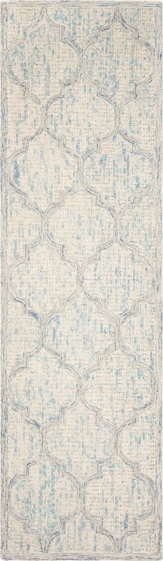 Safavieh 2&-3x22 x 8& Abstract ABT474B Ivory / Light Blue Rug