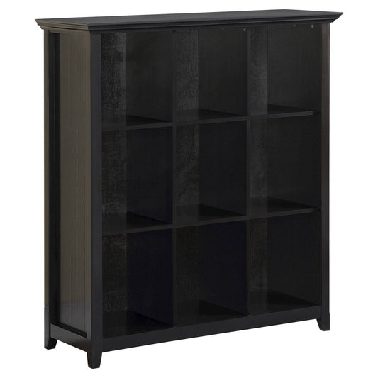 Simpli Home Acadian 9 Cube Bookcase, Black