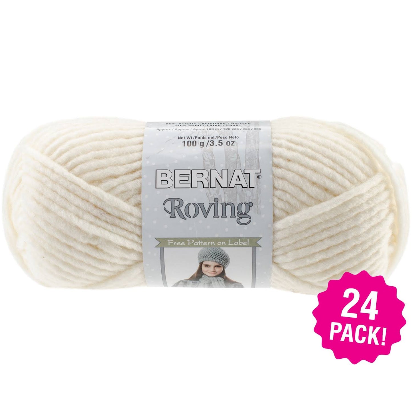 Bernat Roving Yarn - Rice Paper, Multipack of 24